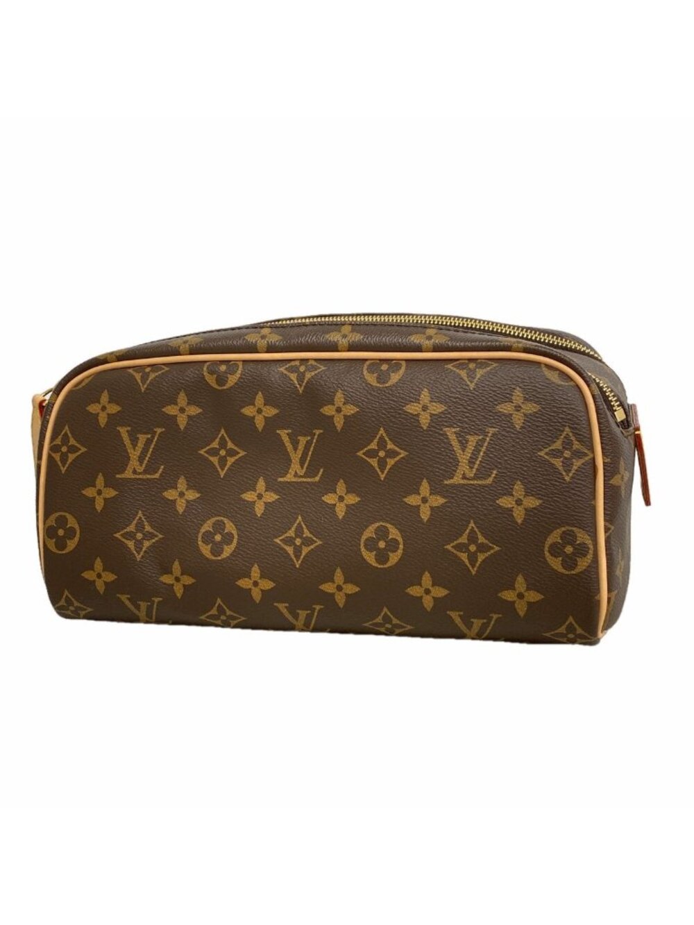 Louis Vuitton Clutch Monogram Dopp Kit Brown